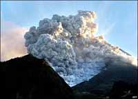 Mount Merapi. Eruption 2010.