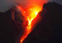 Mount Merapi. Eruption 2010.
